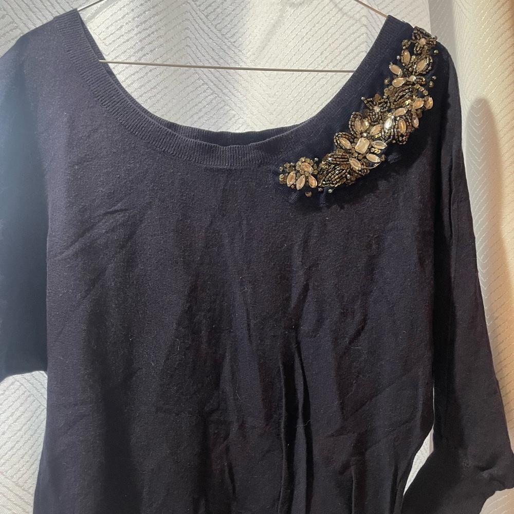 Dark blue, 3/4 sleeve, American Eagle sweater